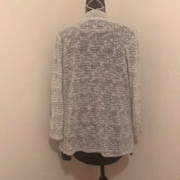 Black and white Cardigan with black T-shirt - Picture 2 of 4